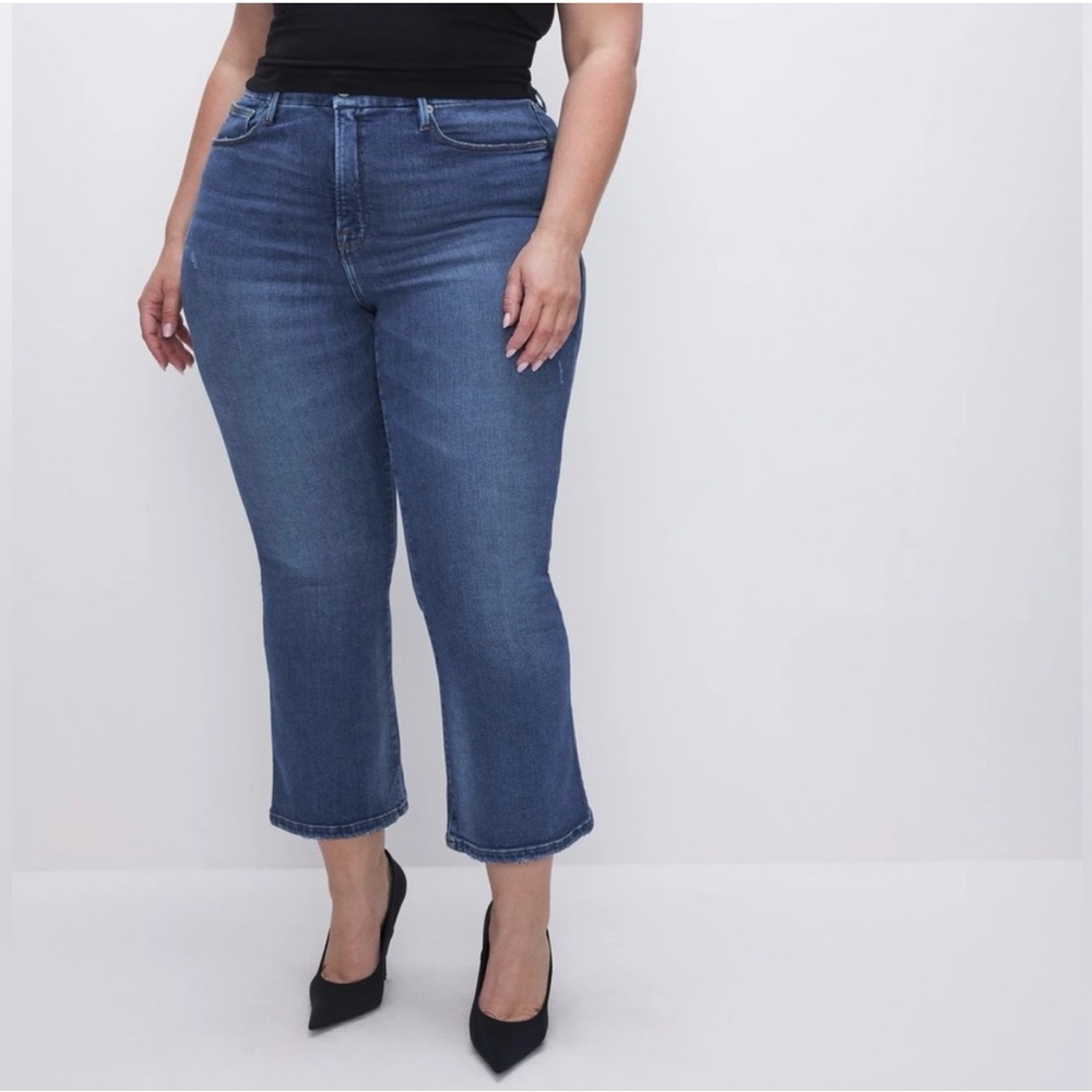 Good American Good Legs Crop Mini Boot Jeans